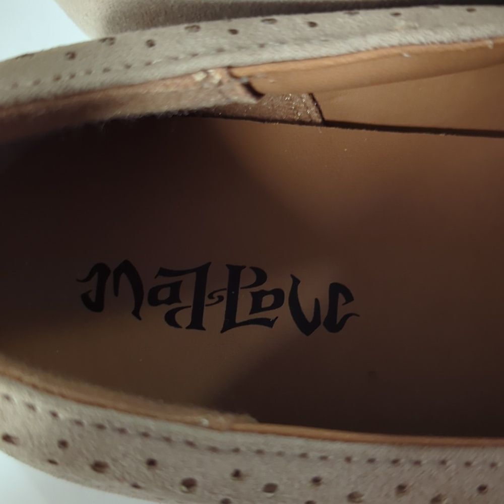 NWOT Madlove Tan Faux Leather Slip On Platforms - Picture 4 of 4